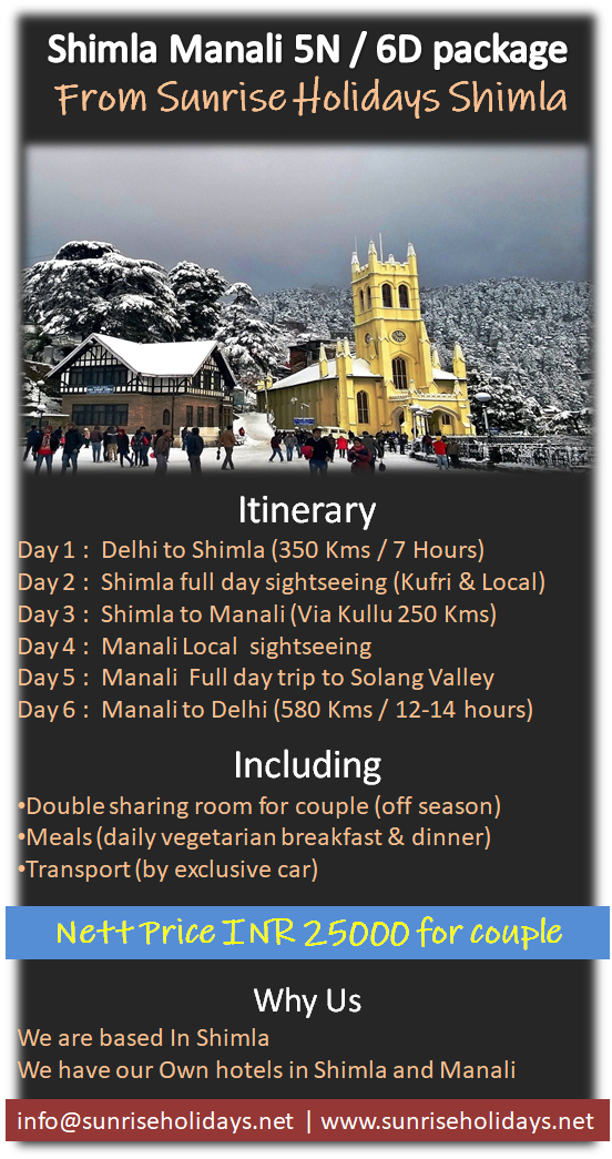 Shimla Manali Packages